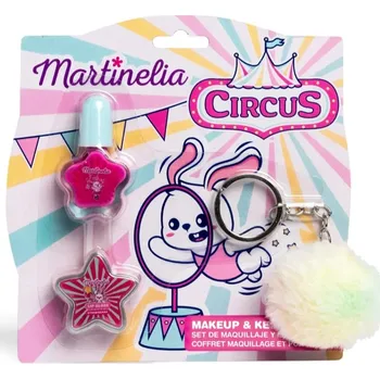 Přípravek na nehty Martinelia Circus kosmetická sada pro děti lak na nehty 4ml + lesk na rty 2g + klíčenka 1ks