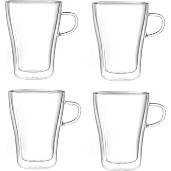 Sklenice Skleněné hrnky / dvoustěnné sklenice LEONARDO DUO 350 ml 4 ks.