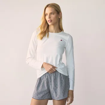 Reserved - Dvoudílné pyžamo s výšivkou - tmavomodrá - 142EY-59X - 142EY-59X-XXL