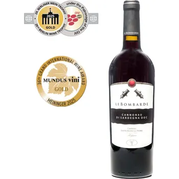 Cantina Santa Maria La Palma LE BOMBARDE CANNONAU DI SARDEGNA D.O.C. suché červené 2022 13,5 % 0,75 l (holá lahev)