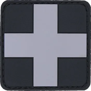 Nášivka 101. INC Nášivka Medic šedý kříž 3D PVC suchý zip