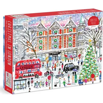Dřevěná hračka Puzzle Vánoce v Londýně 1000 dílů