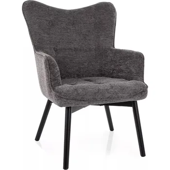 Křeslo Křeslo Carmen z masivu tmavě šedý/černé