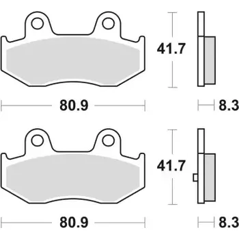 Brzdová destička brzdové destičky, BRAKING (semi-metalická směs SM1) 2 ks v balení M501-177