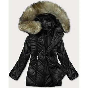 Dámská cargo bunda Glakate černá dámská bunda na přechodné období s kapucí, odstíny černé L (40) i392_21413-49