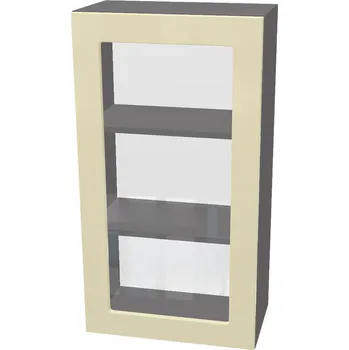 Knihovna Nábytek Pyramida, s.r.o. horní vysoká vitrína š.50, v.92, Modena W5092G, grafit/antracit