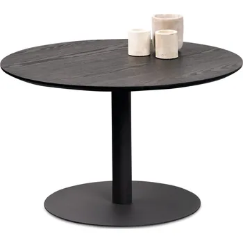 Konferenční stolek Kulatý konferenční stolek Ida, 60 cm, černý jasan