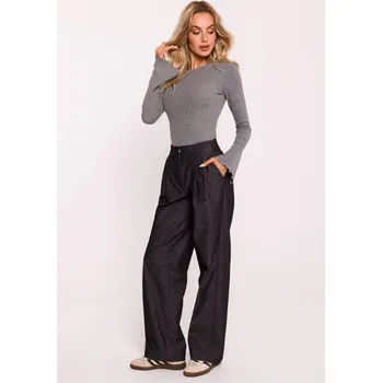 Dámské kalhoty Dámské dlouhé kalhoty z bavlny s elastickou gumou v pase, m i240_199681_2:M