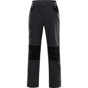 Chlapecké kalhoty kalhoty dětské dlouhé ALPINE PRO AKANO softshellové zemité