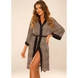 De Lafense Viskózový dámský župan s leopardím vzorem 842 Mavis S-2XL Velikost: M, Barva: leopardí vzor