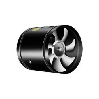 Trubkový odsávací ventilátor 150x150 mm Kovový 40 W 2800 ot./min 140 m³/h Černý tichý potrubní ventilátor Koupelna WC Nástěnný vzduchový ventilátor