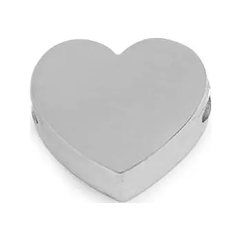 Přívěsek Přívěsek / mezidíl / korálek z nerezové oceli srdce Varianta: 3 (6,5x7,7 mm) platina, Balení: 1 ks