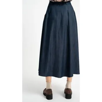 Dámská sukně CLICK Sukně 50-728 Tmavomodrá Relaxed Fit 40