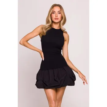 Dámské šaty Dámské šaty s bubble hem- racer- černé, EU XL i529_8935065647023325080