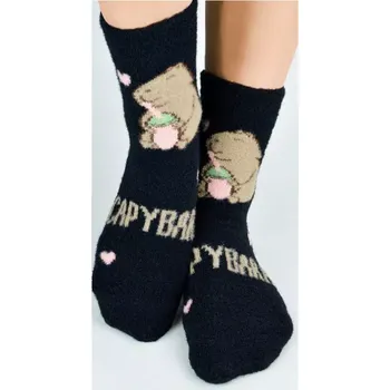 Dámské ponožky Dámské ponožky s kapybarou SP021 - 36-41 / černá