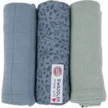 LODGER Swaddler Flower Tribe 3balení 70 x 70 cm Ocean