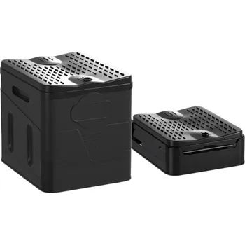 Přenosná skládací toaleta do auta 27 x 31,5 cm Výška 29 cm Složená 11 cm Lehký PP materiál Praktická cestovní toaleta Kempování černá