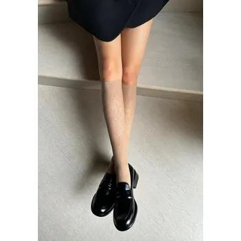 Dámské ponožky Veneziana Dámské prolamované podkolenky Bellarosa Velikost: ONE SIZE, Barva: Tmavě hnědá