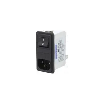 Elektrická zásuvka Konektor napájecí AC zásuvka vidlice 6A 250VAC IEC 60320