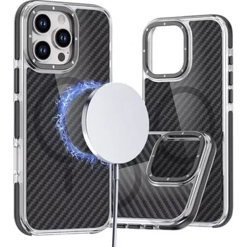 Pouzdro na mobilní telefon Pouzdro FIBER kompatibilní s MagSafe pro SAMSUNG A26 5G černé