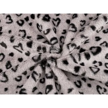 Kožešina zvířecí vzor šedá 1 m
