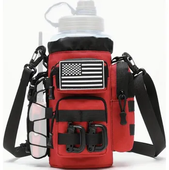 Sportovní taška Opasková IFAK brašna PRO na lahev s ramenními popruhy Barva: červená