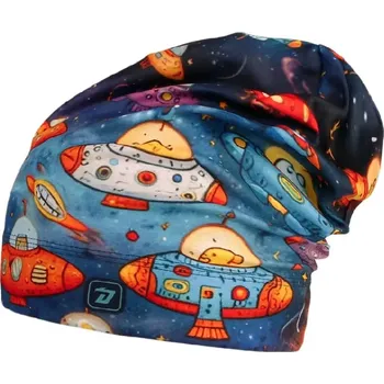 Čepice Flísová čepice Dráče Yetti - vzor 45 - modrá - vesmír