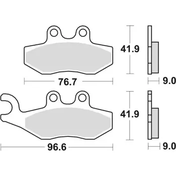 Brzdová destička brzdové destičky, BRAKING (semi-metalická směs SM1) 2 ks v balení M501-178