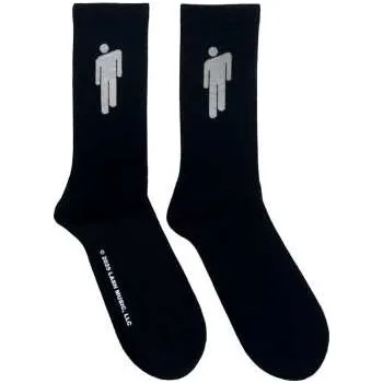 Zahraniční hudba Merch Billie Eilish: Billie Eilish Unisex Terry Socks: White Blohsh (black) (uk Size 7 - 11) 42 - 47
