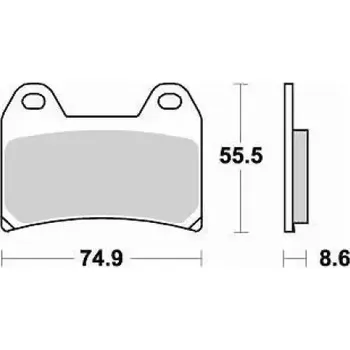 Brzdová destička brzdové destičky, BRAKING (sintrovaná směs CM55) 2 ks v balení M501-214