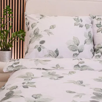 Bavlněné povlečení 140x200 set zelené listí
