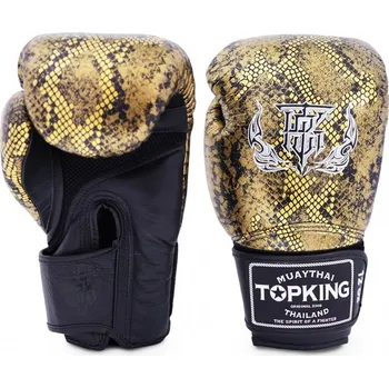 Boxerské rukavice Boxerské rukavice TOP KING Super Air Snake Black gold - TKBGSS_02 Velikosti: 14 oz