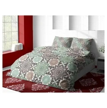 Povlečení Flanelové povlečení Zelená mandala 140x200, 70x90 cm