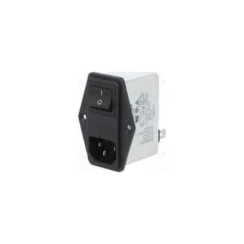 Elektrická zásuvka Konektor napájecí AC zásuvka vidlice 6A 250VAC IEC 60320