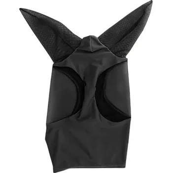 Jezdecká elastická lycrová maska proti hmyzu 41x26x24 cm prodyšná síťovaná maska na koně proti komárům červům venkovní ochranné vybavení černá