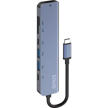 USB hub USB‑C hub 7v1 Savio AK‑82