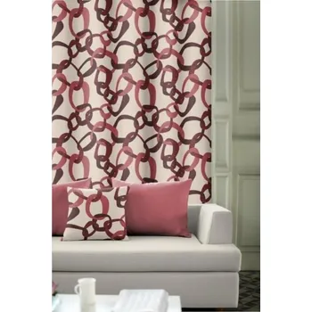 Závěs dekorační, SATINET řetízky, bordový posledních 7,8 m