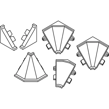 Nábytkové kování Kronospan TL Krono sada koncovek tmavě šedá (7484)