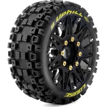 RC náhradní díl B-UPHILL SOFT 1/8, 0 a 1/2 offset 17mm odnímatelný hex, Černé disky, 2 ks