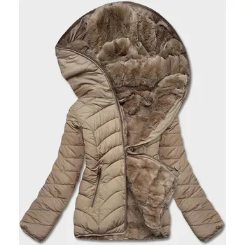 Dámská bunda Béžová oboustranná zimní bunda pro ženy, odstíny béžové XXL (44) i392_21225-48