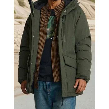 Sinsay - Zateplená bunda s kapucí - olivová - 280EU-81X - 280EU-81X-L