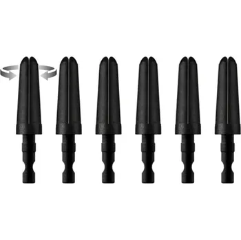 Harrows Násadky Carbon 360 - spare tops - Pack 6 - black