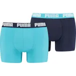 Pánské boxerky PUMA BASIC BOXER 2P 90682310 AQUA/BLUE M