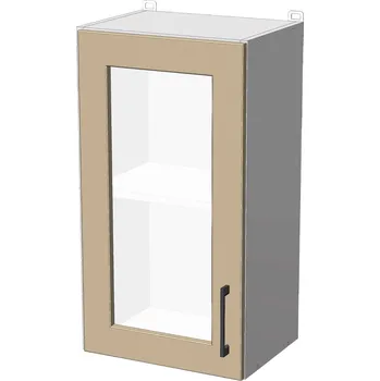 Knihovna Nábytek Pyramida, s.r.o. horní vitrína š.60, v.72, Modena W60721G, grafit/antracit