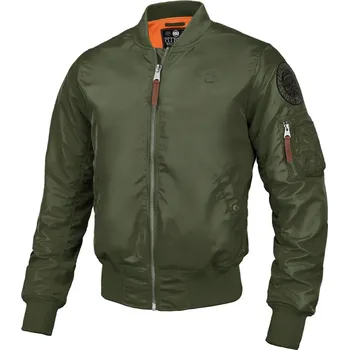 Bunda Pitbull West Coast MA-1 Logo - zelená - PWC_MA1LOGO_OLV Velikosti: XL