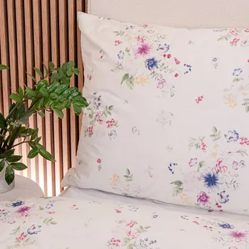 Bavlněný povlak na polštář 70x90 cm kytičky