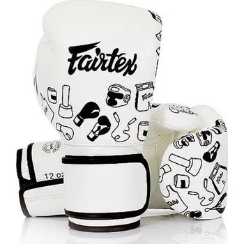 Boxerské rukavice Fairtex Boxerské rukavice STREET ART BGV14W - bílé - BGV14W Velikosti: 8 oz