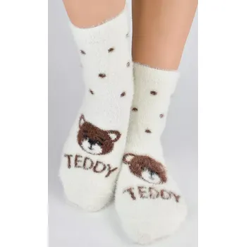 Dámské ponožky Dámské ponožky s medvídkem SP017 - 36-41 / smetanová