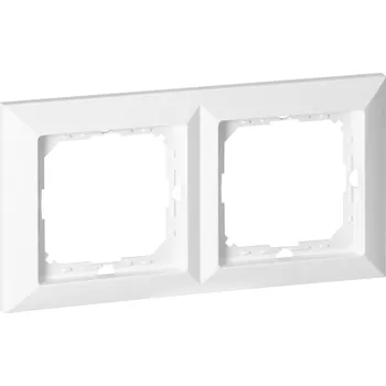 Dvojitý rámeček Perla, Ra-2P, bílá