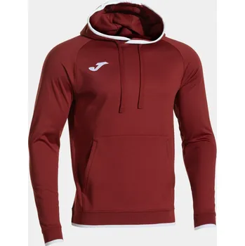 Pánská mikina JOMA COMBI PREMIUM MIKINA S KAPUCÍ UNISEX - Rudá, Bílá - velikost 3XS